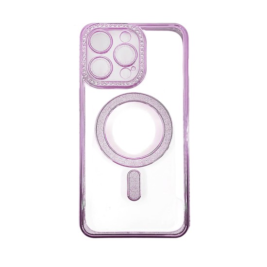 Capa Magnética com Lente de Câmara para Apple iPhone 15 Pro Rosa